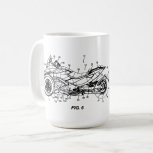 Can Am Spyder Blueprint Mug