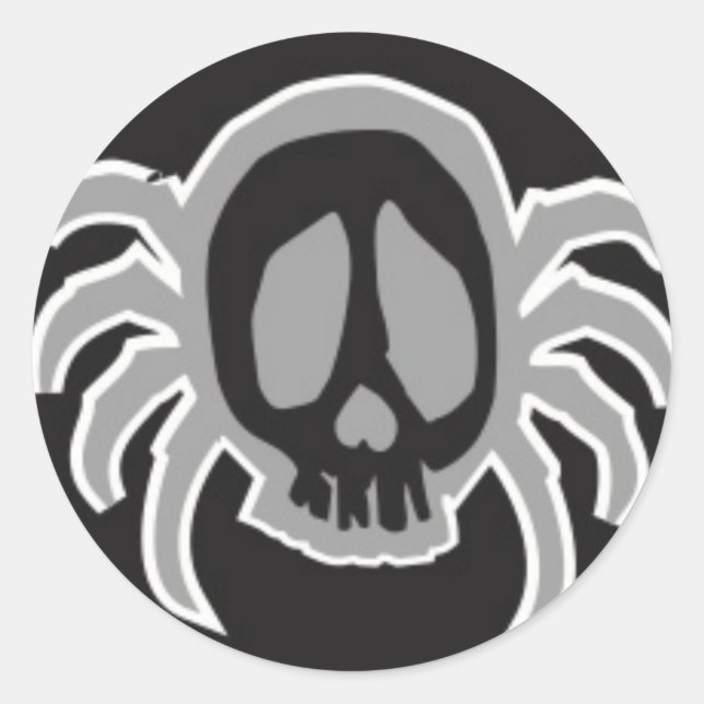 can am spyder skull medallion classic round sticker (Front)