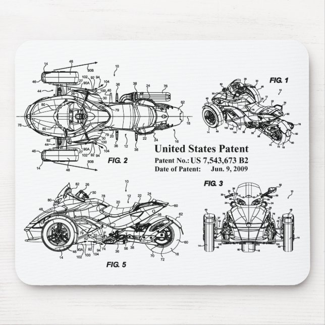 Can Am Spyder, US Patent Application Mousepad (Front)