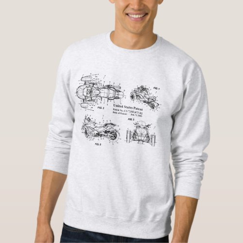 Can Ams US Patent Spyder Wireframe Diagrams Sweatshirt