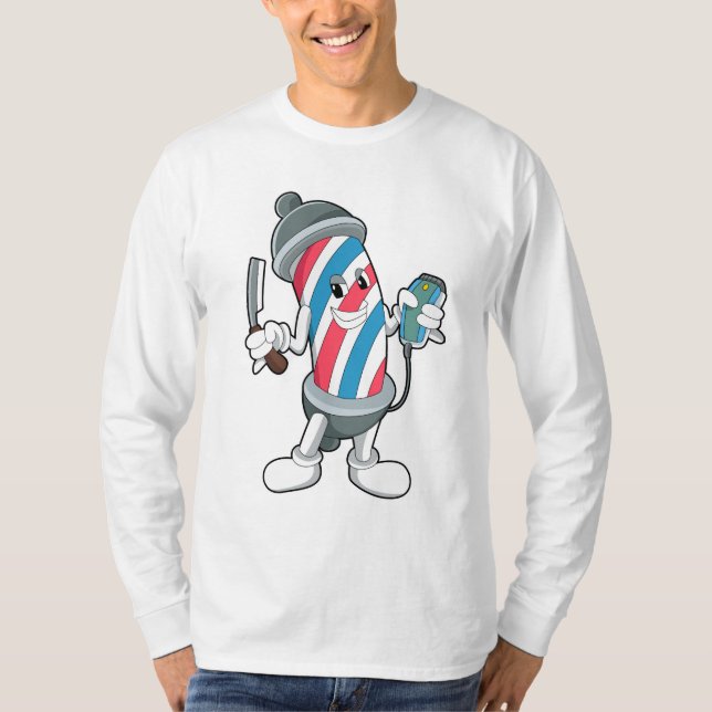 Can as Hairdresser with Razor T-Shirt (Front)