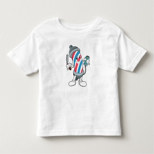 Can as Hairdresser with Razor Toddler T_shirt