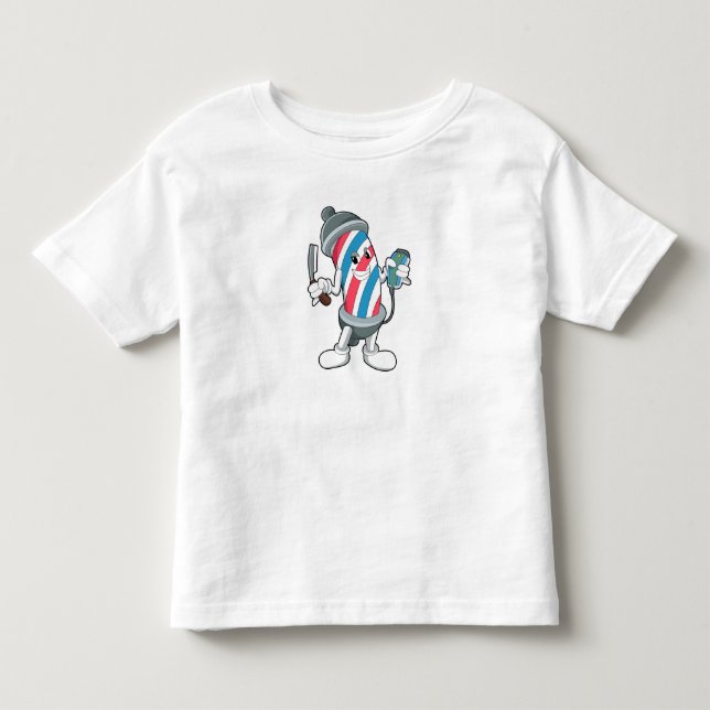 Can as Hairdresser with Razor Toddler T-shirt (Front)