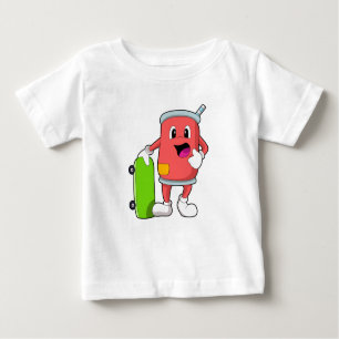 Can as Skater with Skateboard Baby T-Shirt