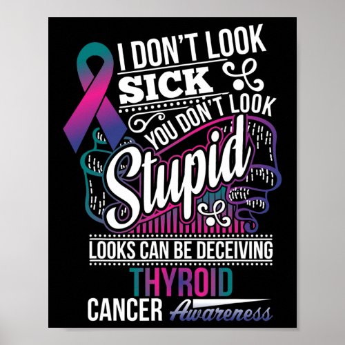 Can Be Deceiving Thyroid Cancer Awareness  Poster