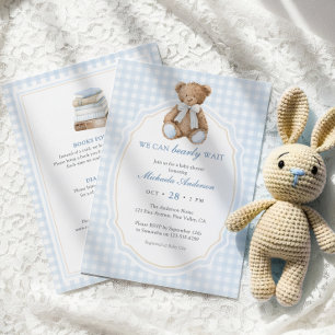 Can Bearly Wait All-In-One Teddy Bear Baby Shower Invitation