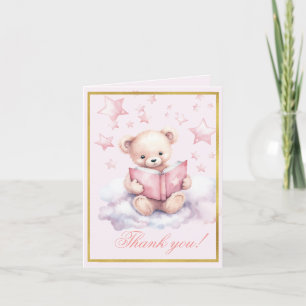 Can Bearly Wait Baby Shower Folded Thank You Card