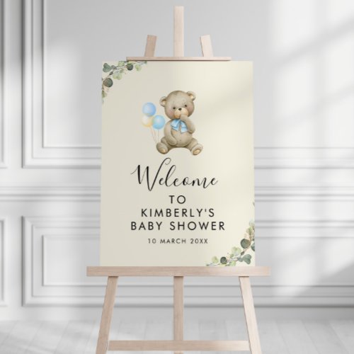 can bearly wait baby shower welcome sign