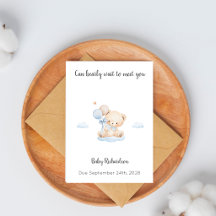 Can Bearly Wait to Meet You Baby Boy Card