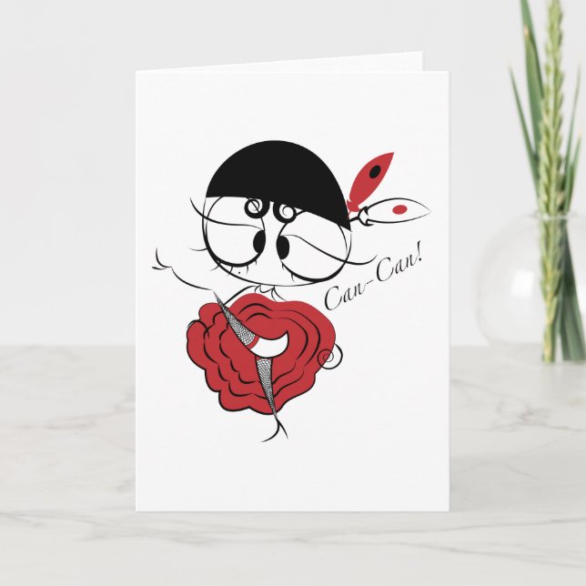 Can-Can dancer girl Card (Front)