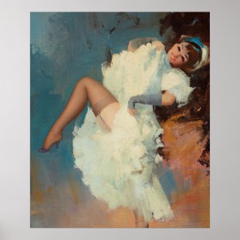 Can Can Girl Pin Up Art Poster by Pin_Up_Art at Zazzle