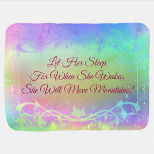 Can Change Text Let Her Sleep For When She Wakes - Baby Blanket