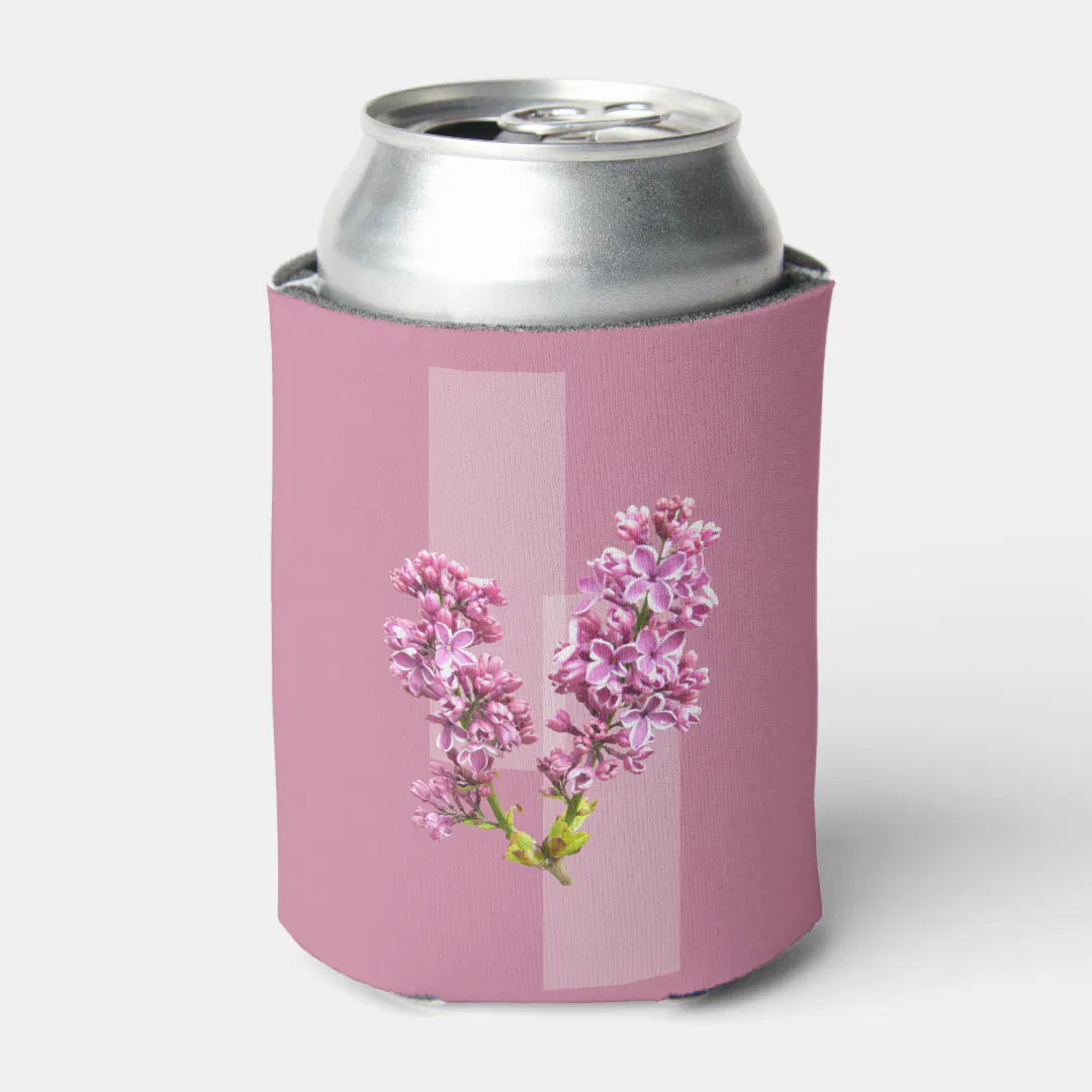 Can Cooler - Lilacs on Lavender Background