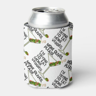 CAN COOLER - More Olives. Eating Veggies!