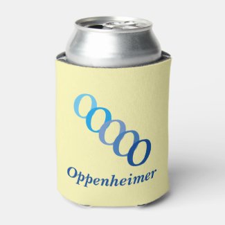 Can Cooler - Name with Initials (blues)