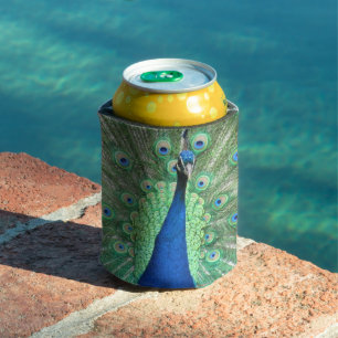 Can Cooler - Peacock Portrait