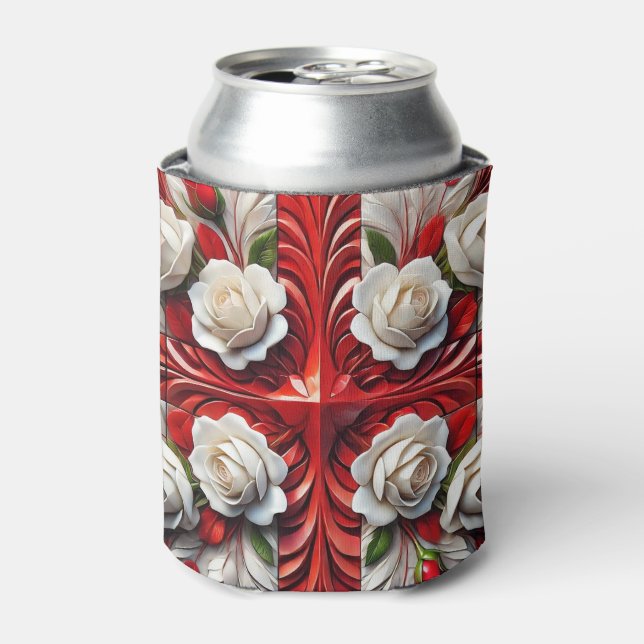 Can Cooler with English Roses Design (Can Front)