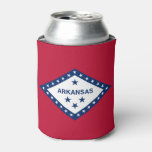Can Cooler With Flag Of Arkansas State, Usa. at Zazzle