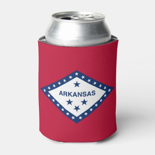 Can Cooler with flag of Arkansas State USA