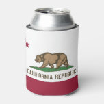 Can Cooler With Flag Of California State, Usa. at Zazzle