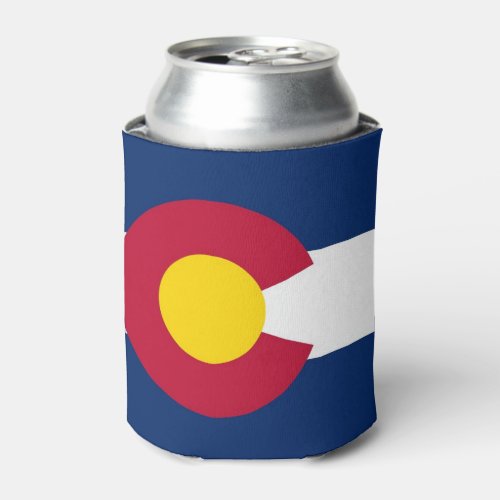 Can Cooler with flag of Colorado State USA