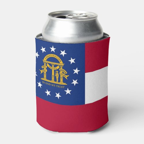 Can Cooler with flag of Georgia State USA