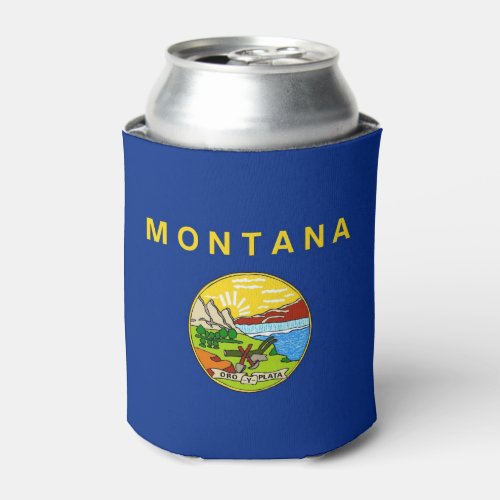 Can Cooler with flag of Montana State USA