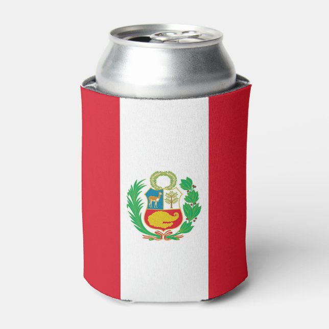 Can Cooler with flag of Peru (Can Front)