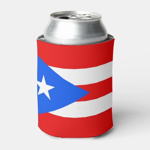 Can Cooler with flag of Puerto Rico USA