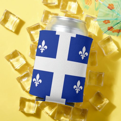 Can Cooler with flag of Quebec Canada