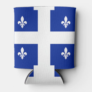 Can Cooler with flag of Quebec, Canada