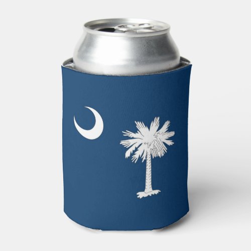 Can Cooler with flag of South Carolina State USA