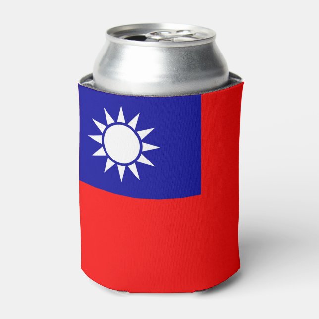 Can Cooler with flag of Taiwan (Can Front)