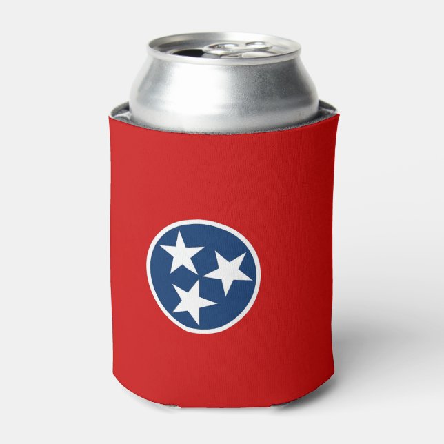 Can Cooler with flag of Tennessee State, USA. (Can Front)