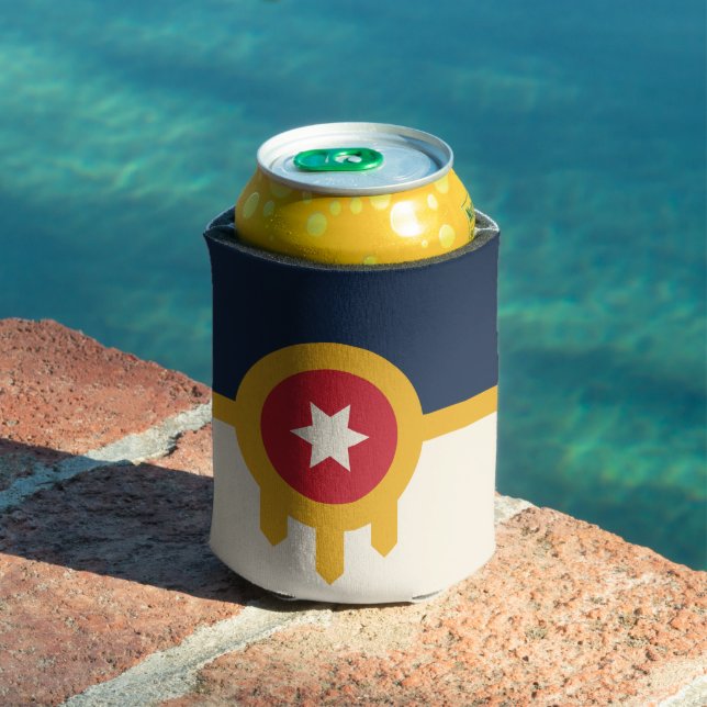 Can Cooler with flag of Tulsa, Oklahoma (In Situ Pool)