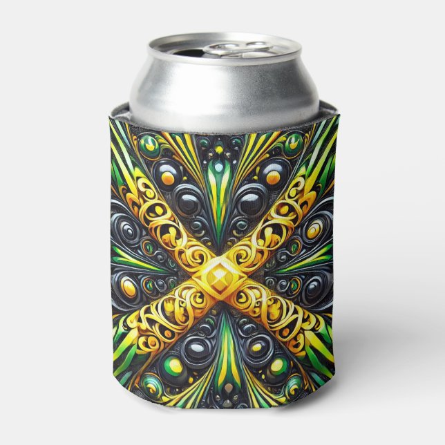 Can Cooler with Jamaican Colors design (Can Front)
