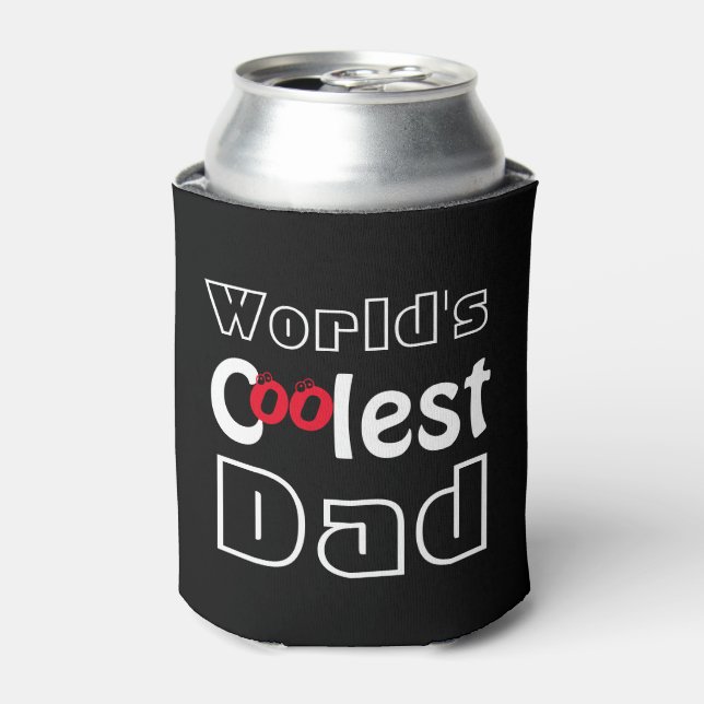 Can Coolers/Black/World's Coolest DAD Cooler (Can Front)