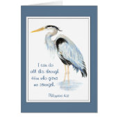 Can Do All Things Bible Inspirational Quote Heron (Front)