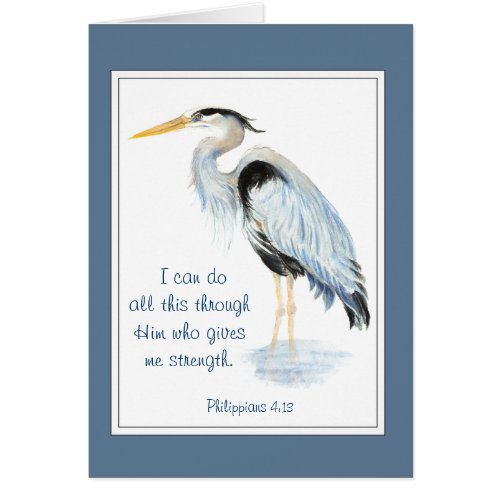 Can Do All Things Bible Inspirational Quote Heron