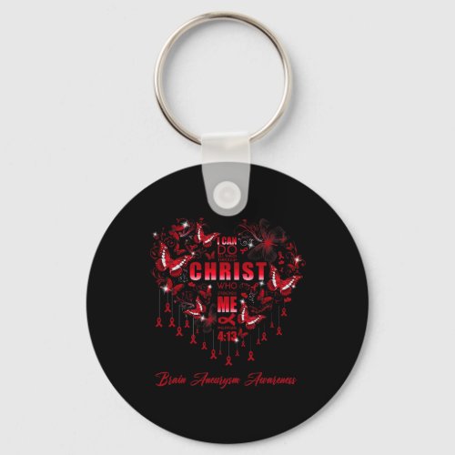 Can Do All Things Brain Aneurysm Awareness  Keychain