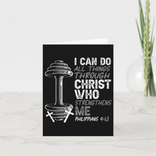 Can Do All Things Christian Jesus Bodybuilding Wei Card