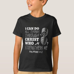 Can Do All Things Christian Jesus Bodybuilding Wei T-Shirt