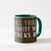 Can Do All Things Scripture Mug Brown (Front Right)