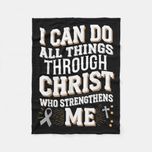 Can Do All Things Through Christ Diabetes Awarenes Fleece Blanket