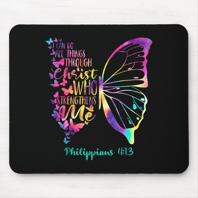 Can Do All Things Through Christ Who Strengthens M Mouse Pad (Front)