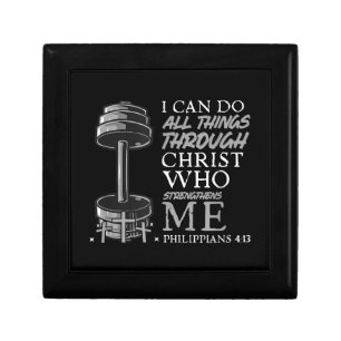 Can Do All Things Weightlifter Gym Christian Bible Gift Box
