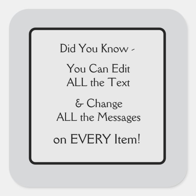 Can Edit Square Sticker (Front)