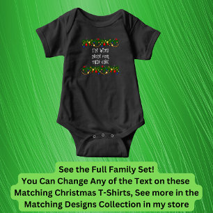Can Edit Text, I'm With Mom Matching Christmas Baby Bodysuit