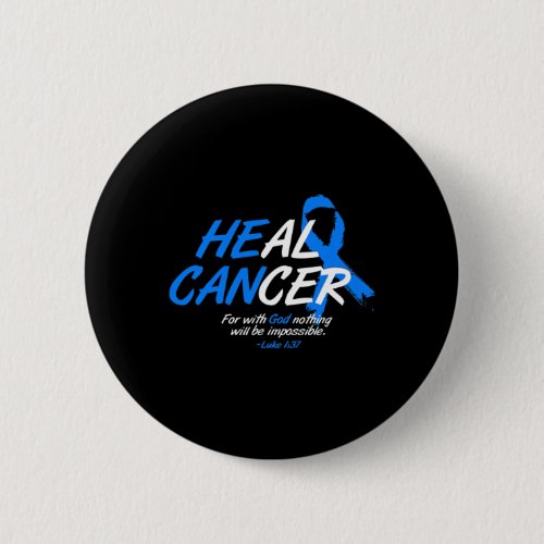 Can Heal Cancer Alopecia Awareness Month Gift Blue Button