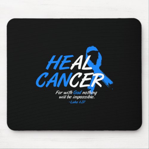 Can Heal Cancer Alopecia Awareness Month Gift Blue Mouse Pad